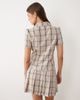 Miss Selfridge Miss Selfridge tailored shirt in neutral plaid - part of a set-Multi - 4