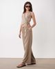 Miss Selfridge Miss Selfridge tailored wrap vest in neutral pinstripes - part of a set - 2