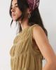 Miss Selfridge Miss Selfridge textured trapeze sleeveless top in olive green - 2