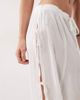 Miss Selfridge Miss Selfridge tie front beach parachute pants in cream-White - 2