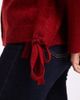 Miss Selfridge Miss Selfridge tie sides ruched cardigan in burgundy-Red - 4