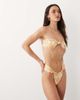 Miss Selfridge Miss Selfridge twist detail bandeau bikini top in orange floral-Multi - 2