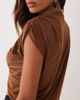 Miss Selfridge Miss Selfridge twist front top in bronze-Brown - 2
