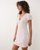 Miss Selfridge Miss Selfridge v-neck mini dress in polka dot print-White - 2