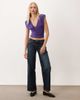 Miss Selfridge Miss Selfridge v-neck ruched tank top in purple - 2
