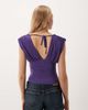 Miss Selfridge Miss Selfridge v-neck ruched tank top in purple - 4