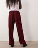 Miss Selfridge Miss Selfridge wide leg balloon pants in wine-Red - 2