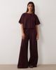 Miss Selfridge Miss Selfridge wide leg pants in plum - part of a set-Purple - 1