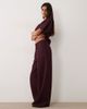 Miss Selfridge Miss Selfridge wide leg pants in plum - part of a set-Purple - 2