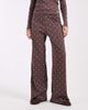 Miss Selfridge Miss Selfridge wide leg pointelle pants in chocolate polka dots - part of a set-Brown - 2