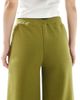 Miss Selfridge Miss Selfridge wide leg sweatpants in olive - part of a set-Green - 3