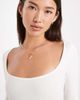 Miss Selfridge Miss Selfridge wide scoop bodysuit in cream-White - 3
