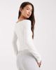 Miss Selfridge Miss Selfridge wide scoop bodysuit in cream-White - 4