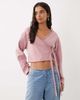 Miss Selfridge Miss Selfridge wrap top in pink - 1