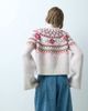 Miss Selfridge Miss Selfridge zip funnel neck cardigan with fairisle pattern-MULTI - 3