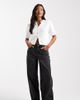 Miss Selfridge Petite Miss Selfridge Petite baggy jeans in black wash - 1