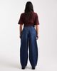 Miss Selfridge Petite Miss Selfridge Petite barrel leg jeans in indigo wash-Blue - 3