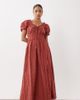 Miss Selfridge Petite Miss Selfridge Petite broderie milkmaid maxi dress in mauve-pink - 1