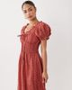Miss Selfridge Petite Miss Selfridge Petite broderie milkmaid maxi dress in mauve-pink - 2