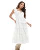 Miss Selfridge Petite Miss Selfridge Petite broderie trim baby doll maxi dress in white - 1