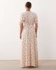 Miss Selfridge Petite Miss Selfridge Petite button up maxi tea dress in vintage ditsy-Multi - 4