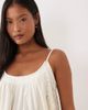Miss Selfridge Petite Miss Selfridge petite cami trapeze dress in cream-White - 3