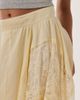 Miss Selfridge Petite Miss Selfridge Petite chiffon lace mix handkerchief hem maxi skirt in buttermilk-Yellow - 2