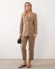 Miss Selfridge Petite Miss Selfridge Petite cinched blazer in camel-Green - 2