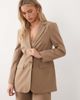 Miss Selfridge Petite Miss Selfridge Petite cinched blazer in camel-Green - 4