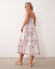 Miss Selfridge Petite Miss Selfridge Petite corset maxi dress in tile print-Multi - 4