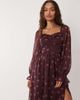 Miss Selfridge Petite Miss Selfridge Petite corset maxi dress in wine polka dot-Multi - 2