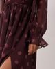 Miss Selfridge Petite Miss Selfridge Petite corset maxi dress in wine polka dot-Multi - 3