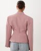 Miss Selfridge Petite Miss Selfridge Petite cropped collarless blazer in pink - 3