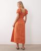 Miss Selfridge Petite Miss Selfridge Petite eyelet milkmaid midaxi dress in burnt orange - 4