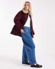 Miss Selfridge Petite Miss Selfridge Petite faux fur collar parka in burgundy-Red - 3