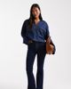 Miss Selfridge Petite Miss Selfridge Petite flare jeans in indigo wash-Blue - 1