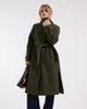 Miss Selfridge Petite Miss Selfridge petite formal funnel coat in khaki-Green - 1