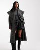 Miss Selfridge Petite Miss Selfridge Petite formal shawl collar wrap coat in herringbone-Multi - 1
