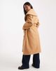 Miss Selfridge Petite Miss Selfridge Petite formal wrap coat in camel-Brown - 3