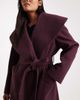 Miss Selfridge Petite Miss Selfridge Petite formal wrap coat in plum-Purple - 2