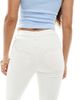 Miss Selfridge Petite Miss Selfridge Petite heart pocket flare jeans in ecru wash-White - 4