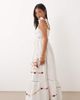 Miss Selfridge Petite Miss Selfridge Petite lace insert embroidered maxi dress in white - 1