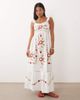 Miss Selfridge Petite Miss Selfridge Petite lace insert embroidered maxi dress in white - 2