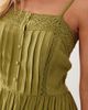 Miss Selfridge Petite Miss Selfridge Petite lace insert maxi dress in olive-Green - 2