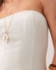 Miss Selfridge Petite Miss Selfridge Petite linen blend bandeau maxi dress in stone-Neutral - 2