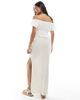 Miss Selfridge Petite Miss Selfridge Petite linen blend bias maxi skirt in stone-Neutral - 3