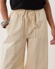 Miss Selfridge Petite Miss Selfridge Petite linen blend wide leg pants in ivory-White - 4