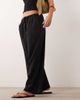 Miss Selfridge Petite Miss Selfridge Petite linen look pull-on pants in black - 4