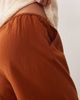 Miss Selfridge Petite Miss Selfridge Petite linen look pull-on pants in rust-Orange - 3