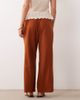 Miss Selfridge Petite Miss Selfridge Petite linen look pull-on pants in rust-Orange - 4